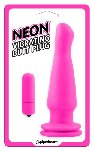 Розовая анальная вибропробка Vibrating Butt Plug - 14,5 см. фото 5