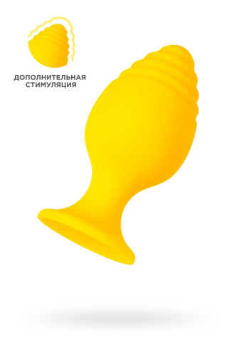 Желтая анальная втулка Riffle - 6 см. фото 2