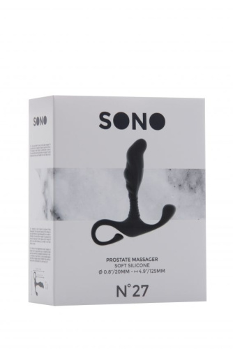 Серый анальный массажер простаты Prostate Massager No.27 - 12,5 см. фото 2