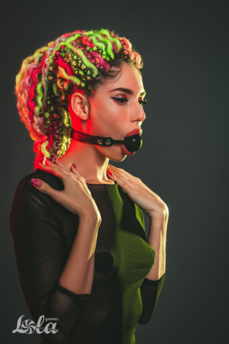 Черный силиконовый кляп-шар Dolce Vita фото 6