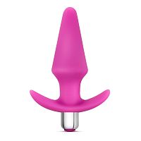 Розовая анальная вибропробка Luxe Discover - 12,7 см.