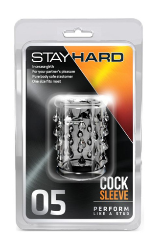 Прозрачная насадка с капельками STAY HARD COCK SLEEVE 05 CLEAR фото 2