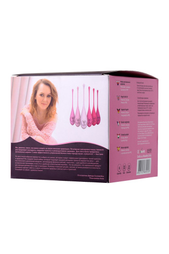 Набор из 6 розовых вагинальных шариков Eromantica K-ROSE фото 5