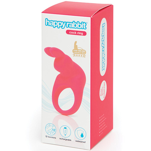 Розовое эрекционное виброкольцо Happy Rabbit Rechargeable Rabbit Cock Ring фото 2