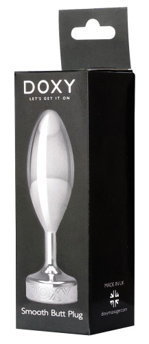 Серебристая анальная втулка Doxy Smooth Butt Plug - 10,5 см. фото 6