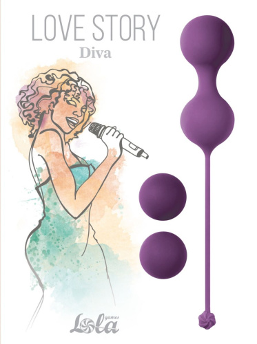 Набор фиолетовых вагинальных шариков Love Story Diva фото 6