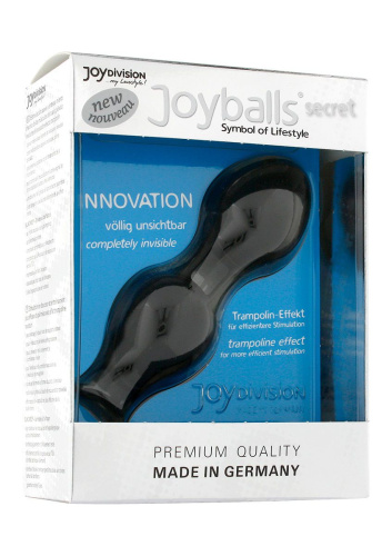 Чёрные вагинальные шарики Joyballs Secret фото 2