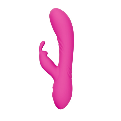 Розовый силиконовый вибратор-кролик фото 2