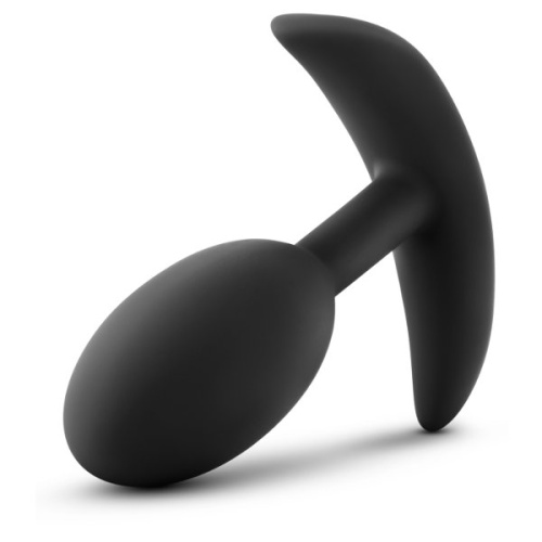 Черная анальная пробка Silicone Vibra Slim Plug Medium - 10,2 см. фото 6