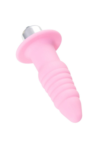Розовая анальная вибровтулка Princess - 9 см. фото 4