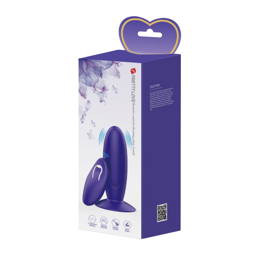 Фиолетовый анальный вибростимулятор Remote Control Vibrating Plug Youth - 11 см. фото 2