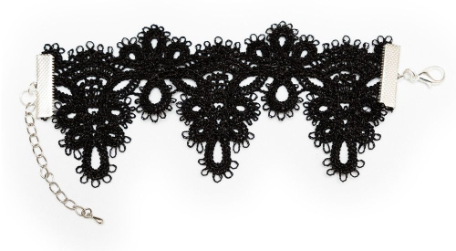 Чёрный кружевной браслет Delicati 2
