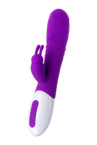 Фиолетовый вибратор JOS TATY с пульсирующими шариками - 21,5 см. фото 2