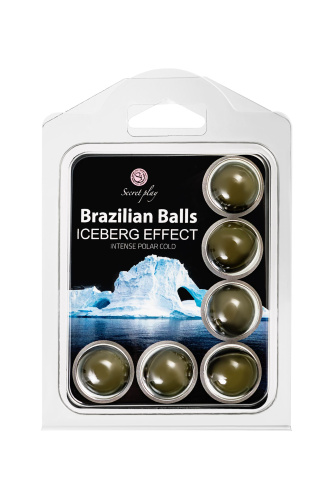 Набор из 6 шариков с массажным маслом Brazilian Balls с ледяным эффектом фото 2