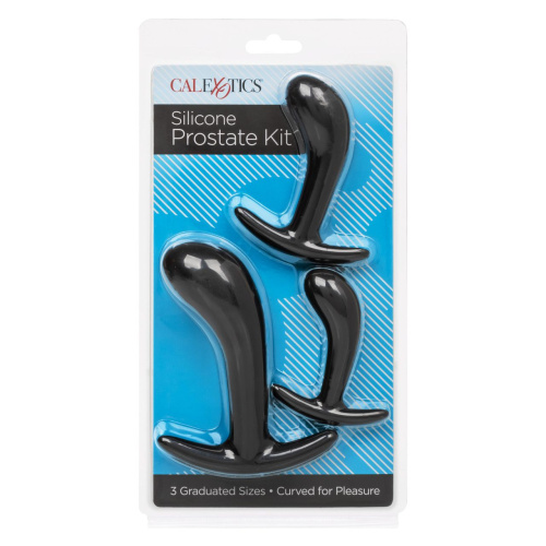 Набор из 3 черных стимуляторов простаты Silicone Prostate Kit фото 4