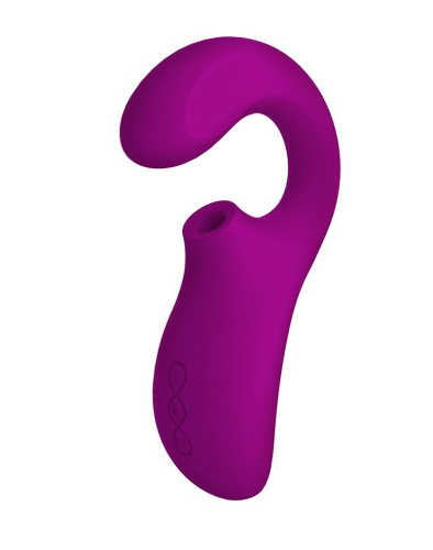Фиолетовый вакуумный стимулятор ENIGMA с отростком фото 6