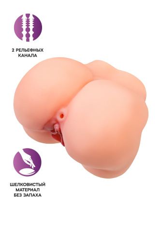 Реалистичный мастурбатор в форме попки с 2 любовными входами фото 2