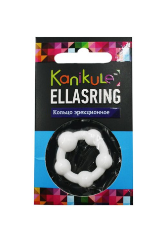 Цветное эрекционное кольцо с шариками Ellasring фото 2