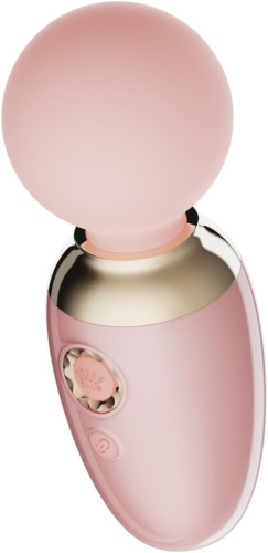 Нежно-розовый мини-вибратор с функцией нагрева Ava фото 4