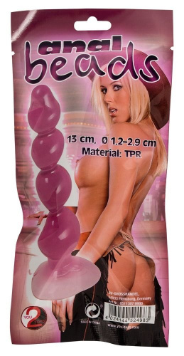 Фиолетовый анальный стимулятор-ёлочка Anal Beads - 13 см. фото 3