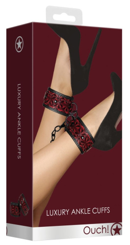 Красно-черные поножи Luxury Ankle Cuffs фото 2