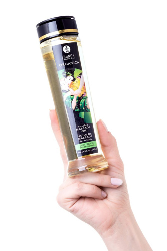 Массажное масло Organica с ароматом зеленого чая - 240 мл. фото 6