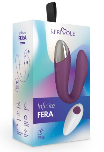 Фиолетовый вибратор для пар Fera с пультом ДУ фото 3