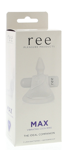 Белое виброкольцо Max с клиторальным шипом фото 2