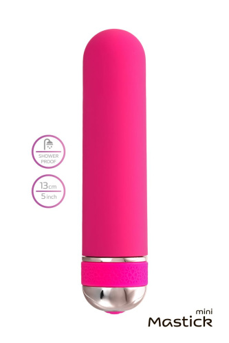 Розовый нереалистичный мини-вибратор Mastick Mini - 13 см. фото 10