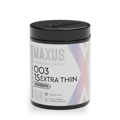 Экстремально тонкие презервативы MAXUS 003 Extra Thin - 15 шт. фото 2