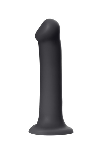 Черный фаллос на присоске Silicone Bendable Dildo XL - 20 см. фото 4