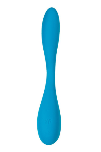 Синий гибкий вибратор Satisfyer G-Spot Flex 5+ - 19,6 см. фото 3