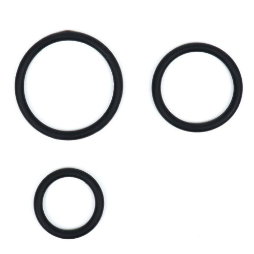 Набор из 3 черных эрекционных колец «Оки-Чпоки» фото 2