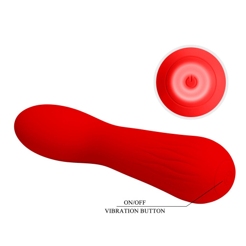 Красный гнущийся вибратор Faun - 15 см. фото 6