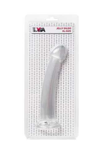 Прозрачный нереалистичный фаллоимитатор Jelly Dildo XL - 22 см. фото 6