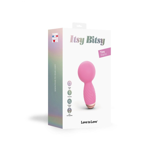 Розовый мини-wand вибратор Itsy Bitsy Mini Wand Vibrator фото 5