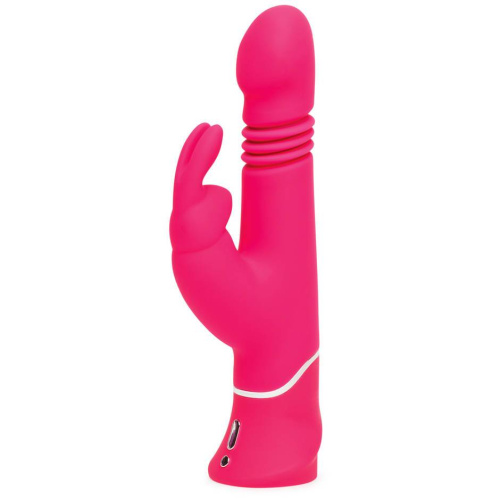Розовый вибратор Thrusting Realistic Rechargeable Rabbit Vibrator с имитацией толчков - 22,8 см. Розовый вибратор Thrusting Realistic Rechargeable Rabbit Vibrator с имитацией толчков - 22,8 см.