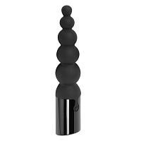 Черный вибратор-ёлочка Enamorment Ribbed Vibe - 18,2 см.