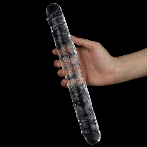 Прозрачный двусторонний фаллоимитатор Flawless Clear Double Dildo - 30 см. фото 3