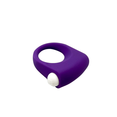 Фиолетовое эрекционное кольцо Puggle Vibrating Ring with Bullet фото 3