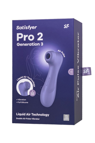 Сиреневый вакуумный стимулятор клитора Satisfyer Pro 2 Generation 3 фото 7