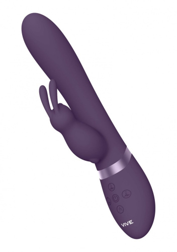 Фиолетовый вибромассажер-кролик Taka - 21,3 см. фото 2