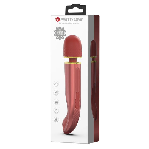 Персиковый жезловый вибратор Power Wand - 29 см. фото 5