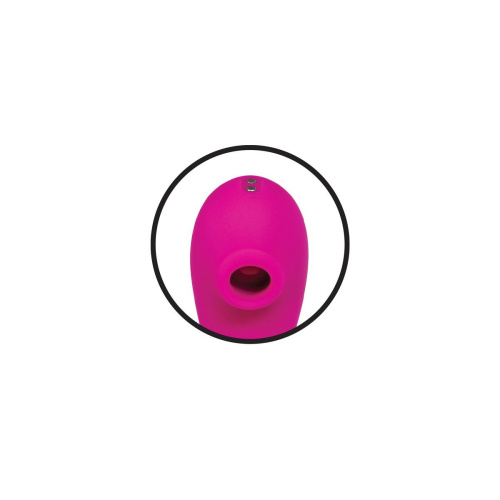 Розовый вибромассажер с клиторальным стимулятором The Note - 16,3 см. фото 5