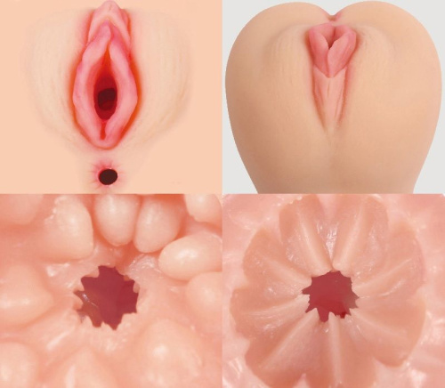 Телесный мастурбатор-вагина с рельефом Bellana фото 3