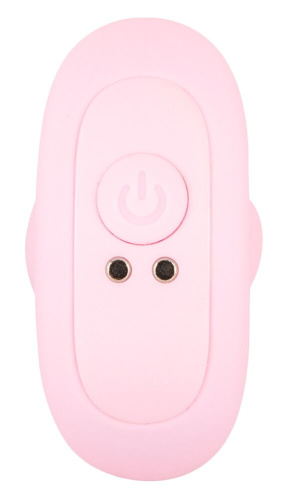 Розовая анальная пробка с вибрацией Cuties Vibrating Mini Butt Plug - 8 см. фото 6