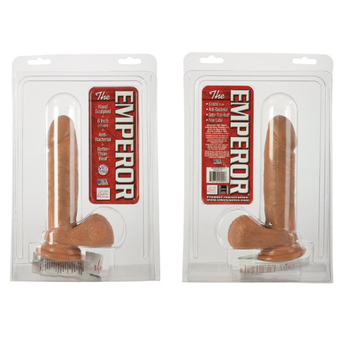 Фаллоимитатор на присоске Emperor Brown - 17,5 см. фото 2