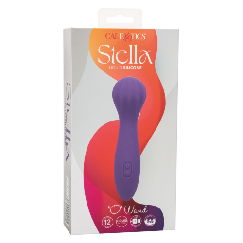 Фиолетовый вибромассажер Stella Liquid Silicone “O” Wand - 17,75 см. фото 3