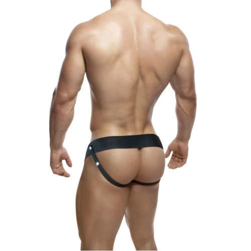 Телесный фаллопротез на черных эластичных ремнях 7 Inch Hollow Strap On - 17 см. фото 2