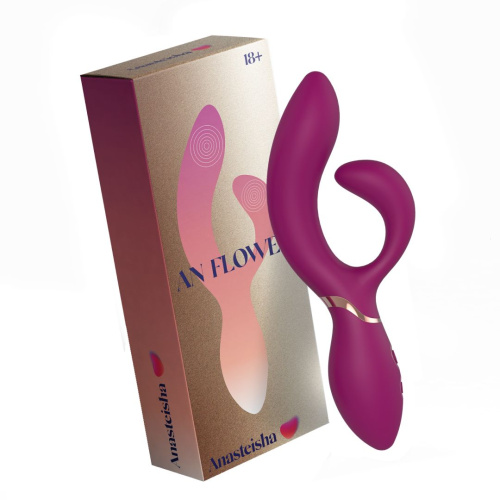 Сливовый вибратор-кролик AN Flower - 19,7 см. фото 2 Сливовый вибратор-кролик AN Flower - 19,7 см. фото 2